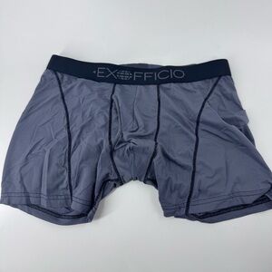 ExOfficio Men's Bluish/ Gray Boxer Briefs Underwear